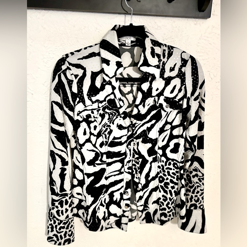 Caché Animal Print Jacket